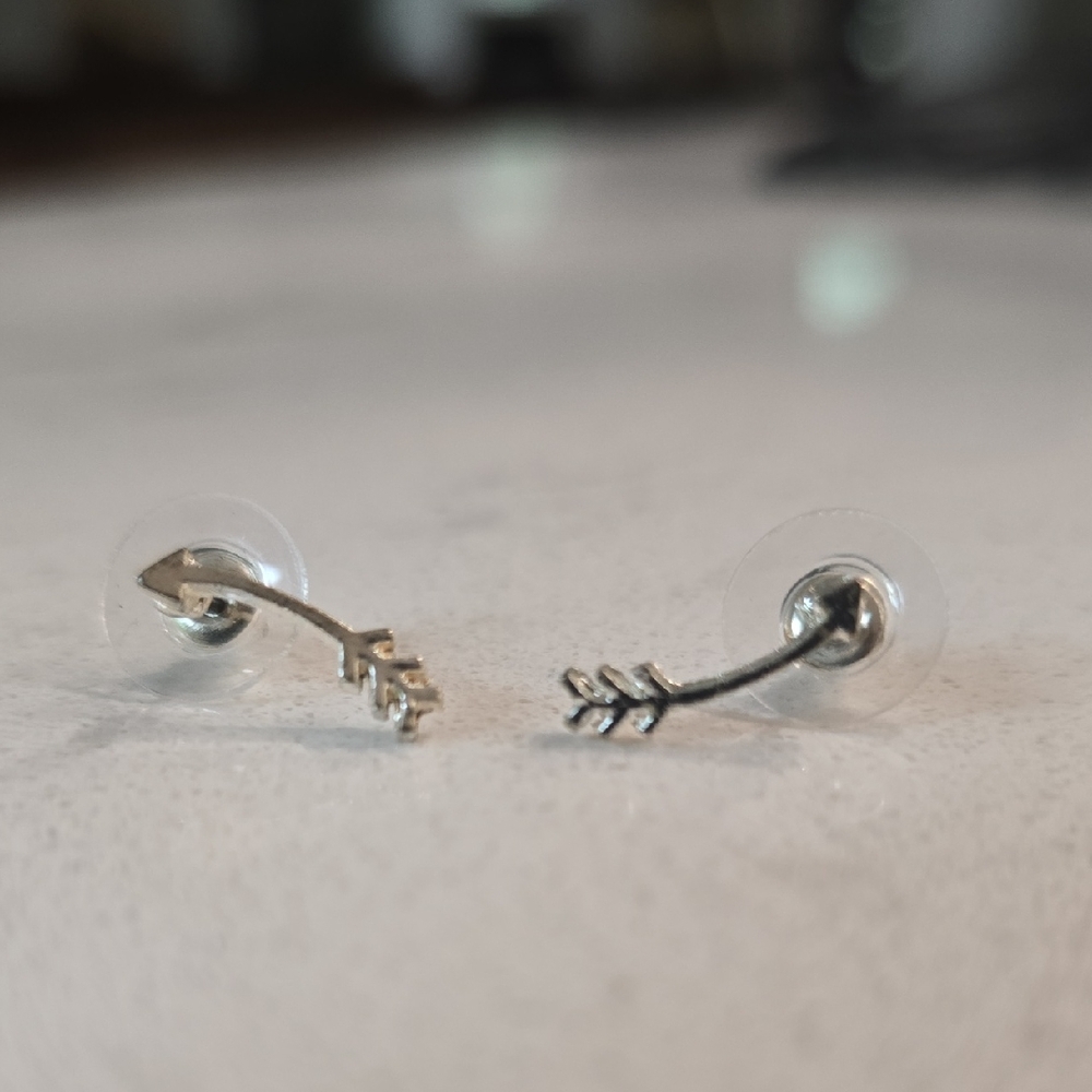Silver Arrow Stud Earrings